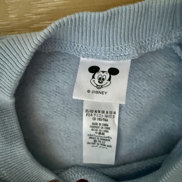 Disneyland Parks Sweatshirt Blue Mickey Mouse Standing Adult Medium Crewneck - Picture 3 of 7